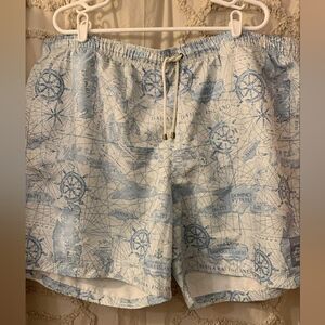 Madda Fella Key West Brand Sandbar Blue Swim Trunk Size 2XL